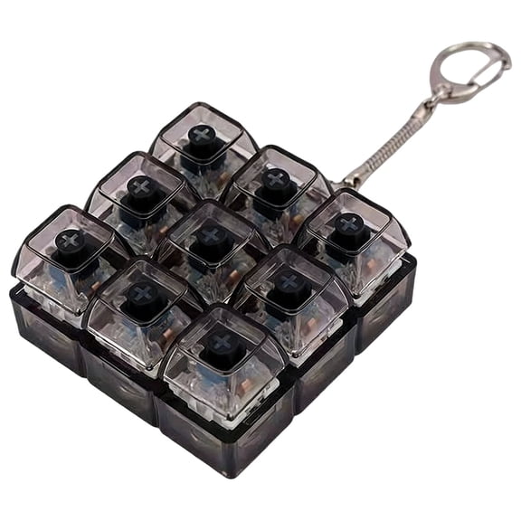BESTSKY Keyboard Fidget Toy, Keyboard Adult Fidget Toy Clicker Toy Button Fidget Keyboard Keychain with Lights, Portable Fidget Toy for Stress Relief, Mechanical Key Button Clicker Gift