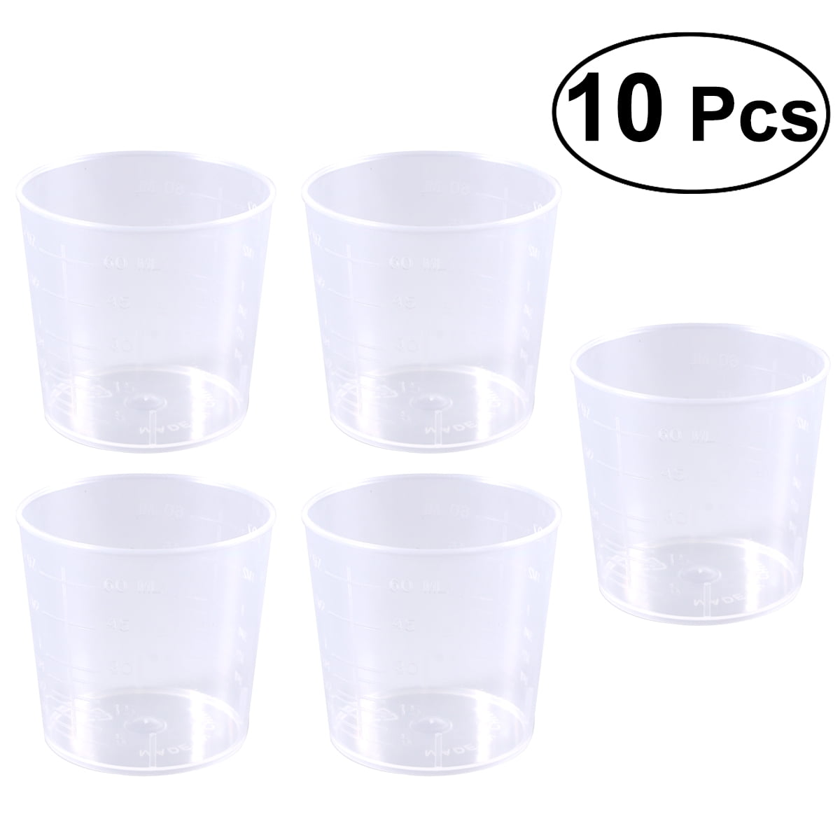 Cups Plastic Measuring Cup Medicine Disposable Clear Mixing Graduated