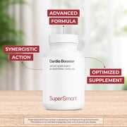SuperSmart Cardio Booster (Advanced Formula) - with Taurine, CoQ10, Potassium, Phytosterols - Optimized Supplement | Non-GMO & Gluten Free - 90 Vegetarian Capsules