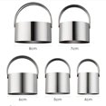 thumbnail image 1 of stanreset 5pcs Biscuit with Handle Stainless Steel Round Circle Pastry Baking Molds Tools, 1 of 6