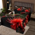 thumbnail image 2 of YST Bird Quilt Set Sparrow Bedspread Set Floral Decor Red Flowers Coverlet Set Twin With 1 Pillowcase, 2 of 5