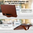 thumbnail image 4 of Protective Case for 6" Amazon Kindle 11th Generation 2024/2022 Released, PU Leather Slim Lightweight Stand Hand Strap  Anti-Scratch Case Cover for Kindle 6 Inch2024/2022, Brown, 4 of 7