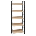 thumbnail image 1 of vidaXL Adult 5-Layer Tall Bookcase and Book Shelf Oak 60x27.6x158.5 cm Engineered Wood, 1 of 5