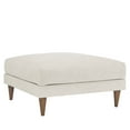 thumbnail image 2 of Modway Zoya Upholstered Polyester Fabric Ottoman with Tapered Legs in Ivory, 2 of 8