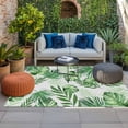 thumbnail image 2 of Summer Botanical Outdoor Rug for Patio/Deck/Porch, Non-Slip Large Area Rug 3 x 5 Ft, Monstera Palm Leaves Green Indoor Outdoor Rugs Washable Area Rugs, Reversible Camping Rug Carpet Runner, 2 of 8