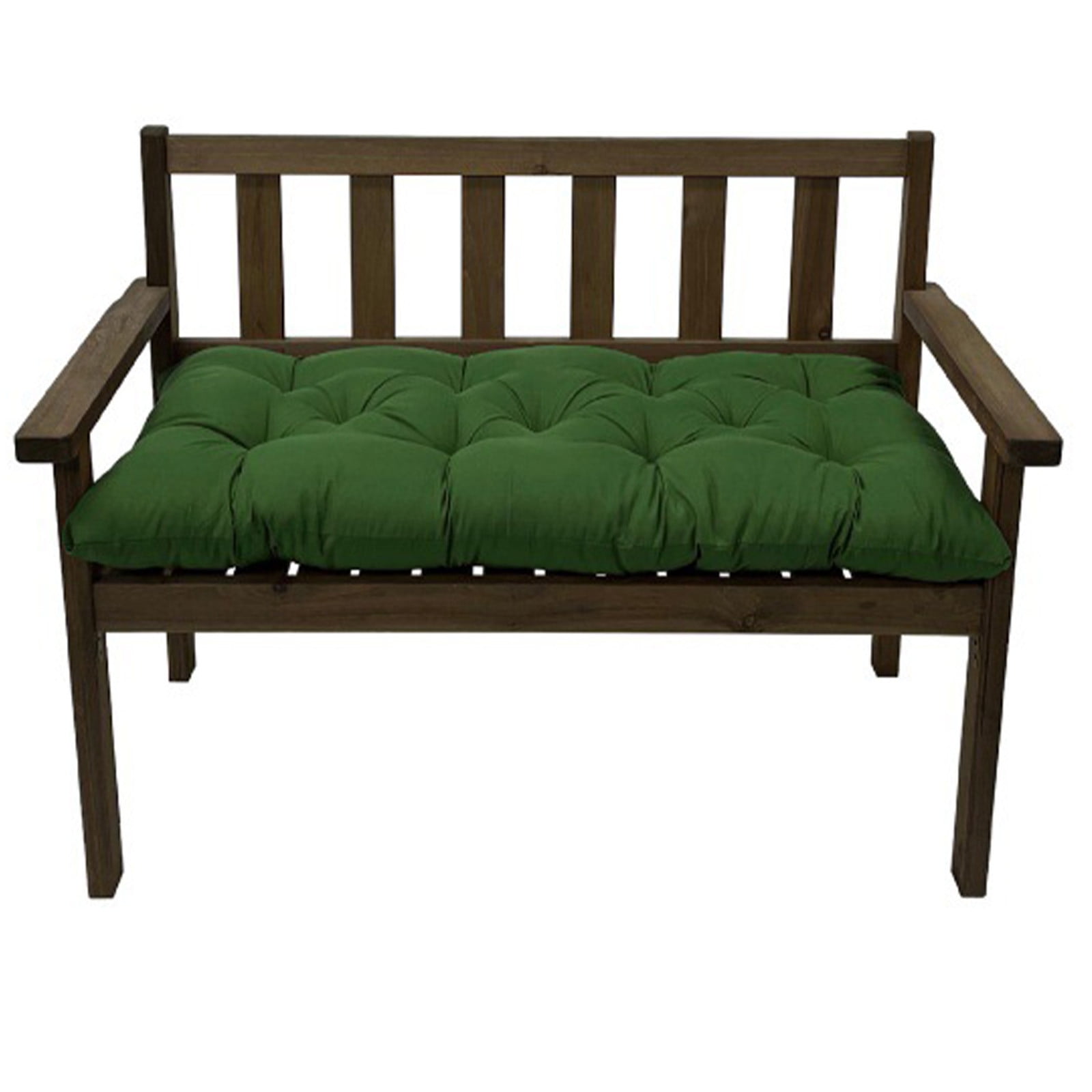 Indoor Outdoor Bench Cushion 19.68x39.37in, 2 Seat Thick Garden Bench Seat Cushion, Waterproof Swing Pad for Patio Garden Lounger Furniture, Green