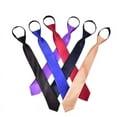 thumbnail image 3 of Racing Butterfly Lazy Necktie Boys Students Solid Casual Wedding Slim Zip Up Neck Tie New, 3 of 8