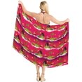 thumbnail image 2 of HAPPY BAY Women's Beachwear Summer Beach Wrap Bikini Wraps Sarong Skirt Swimsuit Swimwear Coverups Bathing Suit Swim Cover ups for Women One Size Fuscia, Holiday, 2 of 5