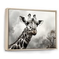 thumbnail image 2 of Designart "Elegance Of The Classic Beige Giraffe II" Animals Giraffe Floater Framed Wall Decor, 2 of 5