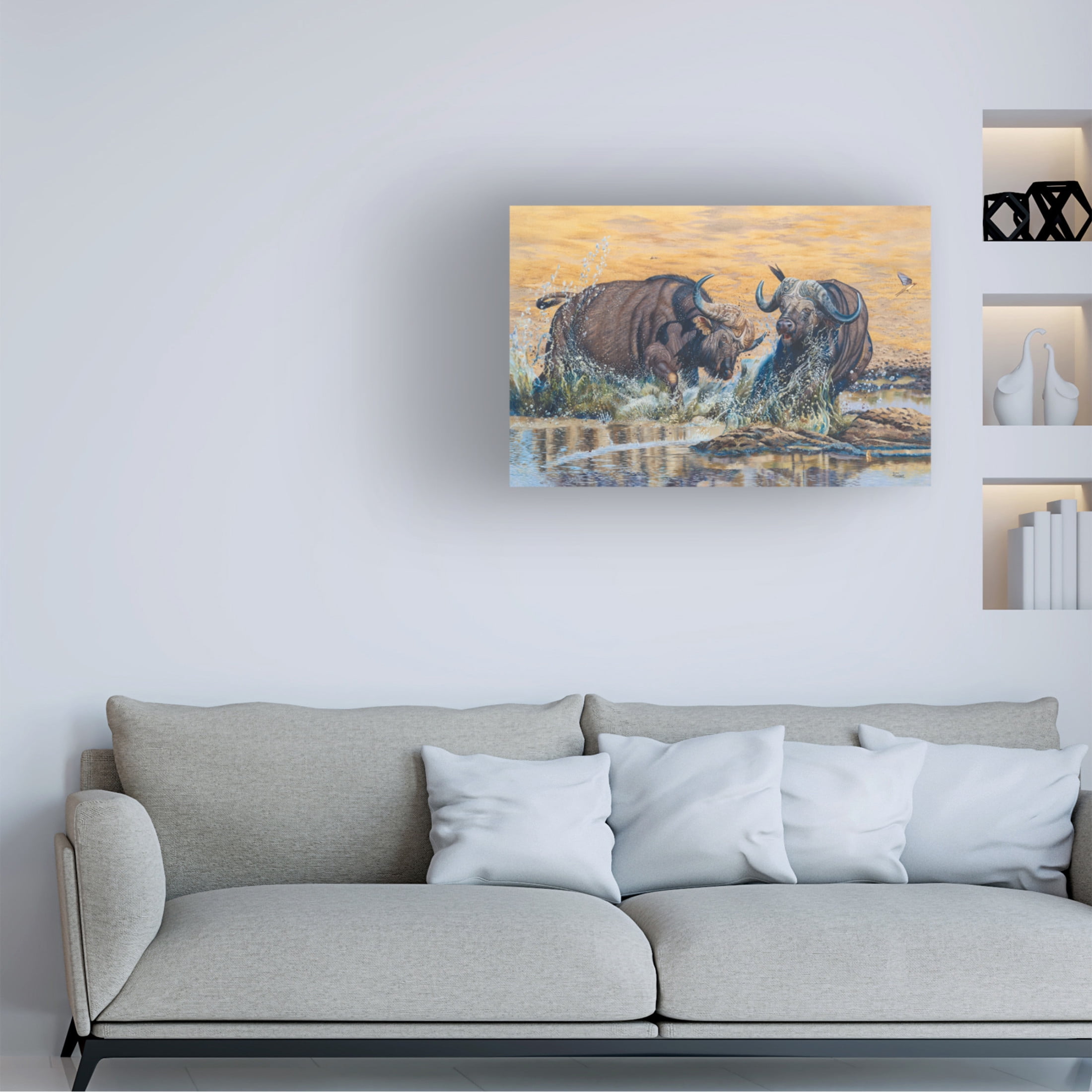 Canvas Wall Art - Delene Lambert 'Buffelsfontein' Wall Art for Living Room, Bedroom, or Office Décor by Trademark Fine Art - 47 x 30 Inches