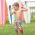 thumbnail image 4 of FORMRS Boys Swim Trunks Quick Dry Mesh Liner Boardshorts Sizes XS-XL, Vibrant Dinosaur, 4 of 7