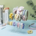 thumbnail image 6 of JINGT Acrylic Clear Headband Holder Scrunchie Storage Display Organizer Stand 3 layers, 6 of 8