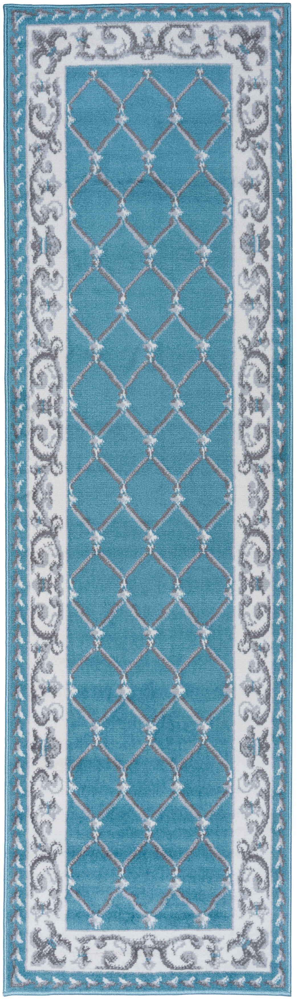 Antep Rugs Kashan King Collection Ephesus Checkered Area Runner Rug