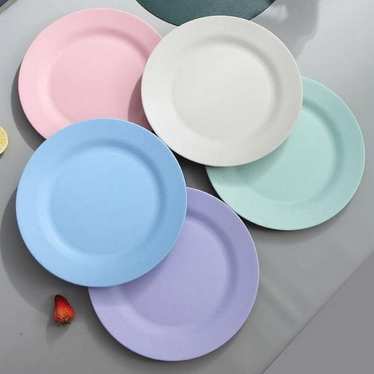 Sunjoy Tech 1PC Plastic Plates Durable Reusable Food Grade Dinner Plates Dishwasher 26 Microwave Safe Dinnerware Plates Suitable for Home