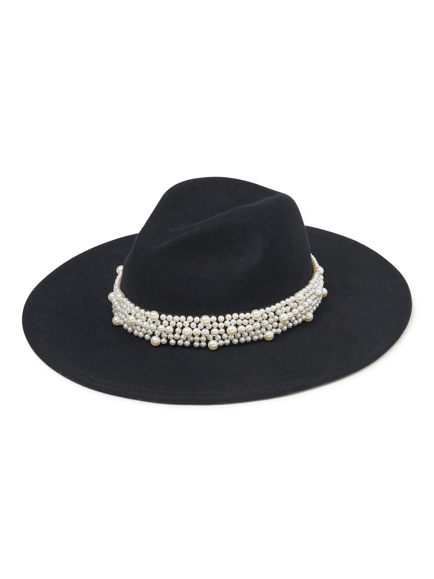 Faux Pearl Bead Fedora Hat - Walmart 