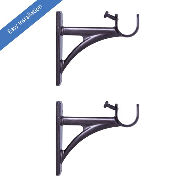 Mainstays 3/4"1" Bronze Fast Fit™ Easy Install Single Curtain Rod