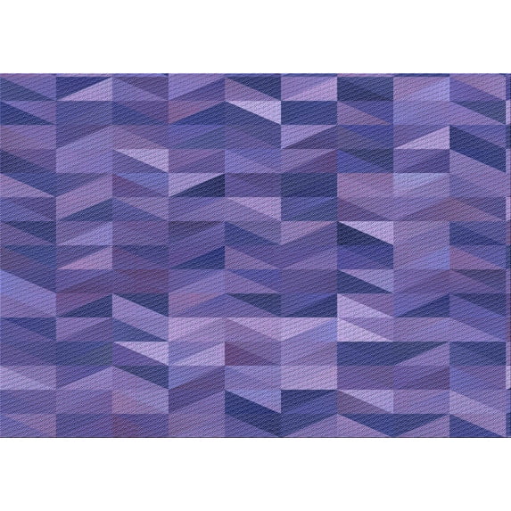 Ahgly Company Indoor Rectangle Patterned Purple Amethyst Purple Area Rugs, 8' x 12'