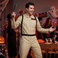 thumbnail image 5 of Alaiyaky Ghost Hunter Costume for Adult, Jumpsuit and Inflatable Backpack, Beige, Perfect for Halloween, Groups, and 80s Theme Fancy Dress Events Proton Pack, 5 of 7