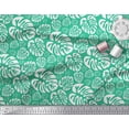 thumbnail image 2 of Soimoi Green Cotton Duck Fabric Monstera Leaves Print Fabric by the Yard 42 Inch Wide, 2 of 3
