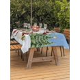 thumbnail image 2 of Outdoor Tablecloth with Umbrella Hole and Zipper, Blue Green Snowman Christmas Rectangle Table Cloth 60x120 Inch Waterproof Tablecloth, Xmas Tree Snowflake Winter Picnic Table Cover for Patio Camping, 2 of 7