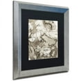 thumbnail image 2 of Trademark Fine Art "La Mappa II" Canvas Art by Alan Blaustein, Black Matte, Silver Frame, 2 of 4