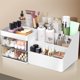thumbnail image 2 of Organizador de maquillaje de plástico con cajones - 8 compartimentos, diseño transparente - para tocador/baño, almacenamiento de cosméticos, idea de regalo, 2 of 8