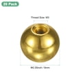 thumbnail image 3 of Perillas de tuerca de bola roscadas de 20 piezas, tapa de tuerca de bola hembra de acero al carbono M3x9mm para accesorios de iluminación / maquinaria / bricolaje, [Oro Electrofóretico], 3 of 7