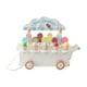 thumbnail image 1 of Carrito de helados de madera, juego de mostrador de helados, juego de simulación educativo para niños de 3, 4 y 5 años blanco, 1 of 9