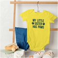 thumbnail image 4 of Little Sister Has Paws Cute Dog Pet Romper Boys or Girls Infant Baby Brisco Brands 12M, 4 of 6