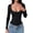 Black, variant on Women'S Long Sleeve Going Out Tops Pleated Basic T Shirts Cute Sweetheart Neck Y2K Fall Tops Dark Blue XL