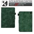 thumbnail image 3 of ELEHOLD Flip Leather Case for Fire HD8/HD8 Plus(12th Generation 2022),Butterflies Tower Pattern Card Slots Auto Wake/Sleep Kickstand Function Multi-Functional Shockproof Slim Case,Green, 3 of 7