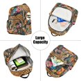 thumbnail image 5 of JIALIOU Mini Backpack Purse for Women Quilted Casual Daypack Small Travel Shoulder Bag, Leopard Walking Through Flowers, 5 of 7
