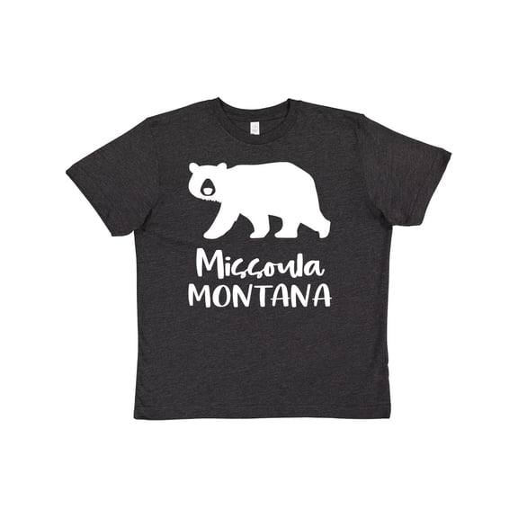 Inktastic Missoula, Montana White Bear Silhouette Youth T-Shirt