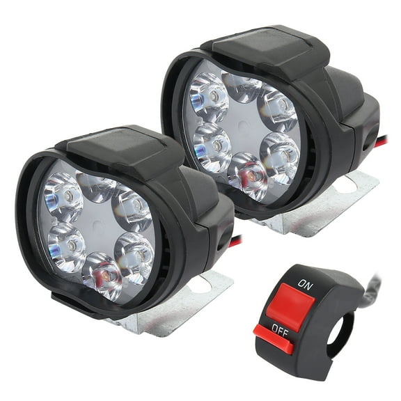 ODOMY 6 Led Motorcycle Light Headlight 10W Super Bright Lamp-1 Pair