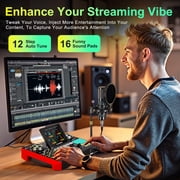 Tenlamp Digital Multifunction Podcast Mixer G10-P15 with Condenser Microphone and Bluetooth 1-Pack