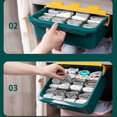 thumbnail image 2 of Drawer Type Underwear Storage Box Creative Household Divided Clothing Socks Storage Bin Wardrobe Organizer Box(Pink), 2 of 5