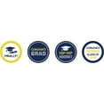 thumbnail image 2 of Darling Souvenir chocolate Graduation Party Theme Custom Stickers Pack of 190 Pcs-Lime Yellow & Blue, 2 of 2
