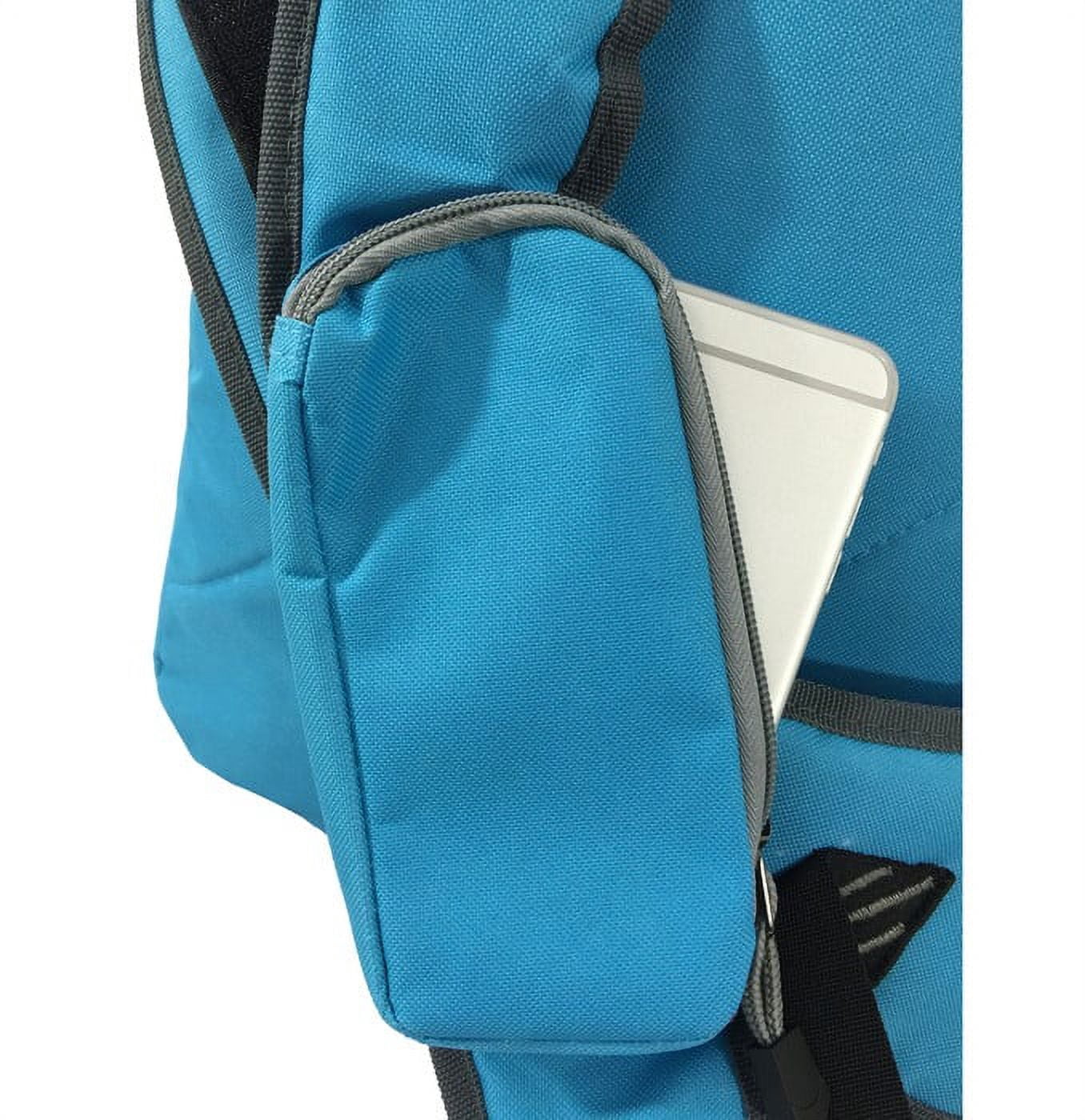 K-Cliffs 20 inch Unisex Reflective Sling Backpack Bright Blue Student Bookbag Travel Daypack Safety, 100% Polyester