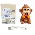 thumbnail image 2 of Cooling Clip-On Mini Fan for Cup & Bowl, Portable Plastic Clip On Beverage Cooling Fan, USB Rechargeable Cute Elephant Red Panda Desktop Chiller Fan (Monkey), 2 of 7