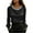 Black, variant on Women's Dressy Business Blouse Crewneck Diamond Trim Long Sleeve Pearl Satin Style Shirt Casual Trendy Loose Office Work Tops White XXL