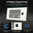 thumbnail image 2 of VIVOSUN Quiet Register Booster Fan 410, Smart Register Vent with Intelligent Thermostat Control, Cooling Heating AC Vent Booster Fan, Matte White, 2 of 7