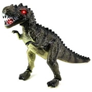 Battery Operated Tyrannosaurus Rex Walking Toy Figure w/ Realistic Movement, Light Up Eyes (Colors May Vary) T Rex Toy Dinosaur