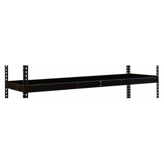 Hallowell DRHCL7230ME Rivetwell, Double Rivet Boltless Shelving with Center Support 72 in. W x 30 in. D 708 Midnight Ebony 1 Level Decking Not Included