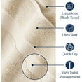 thumbnail image 5 of Delara Organic Cotton Bath Sheet 36"x70" Pack of 4, 650 GSM Plush Soft Quick-Dry Ultra-Absorbent Towels, GOTS & OEKO-TEX Certified, Ivory, 5 of 8
