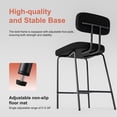 thumbnail image 5 of Solfway Counter Height Bar Stools Set of 4, 26" Black Bar Stools with Back and Metal Legs, Fabric Kitchen Counter Stools with Footrest and Wide Seat, Bar Chairs for Kitchen Island, 5 of 9
