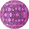 thumbnail image 1 of Ahgly Company Indoor Round Oriental Pink Industrial Area Rugs, 5' Round, 1 of 4