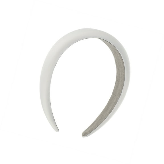 Vocoste 1 Pc Classic Elegant Satin Sponge Headband for Women for Girls 6.30"x5.91" White