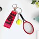 thumbnail image 1 of Llaveros con forma raqueta tenis para bolsos, ideales para familiares, amigos y aficionados . Regalo para Valentín. Rojo, 1 of 8