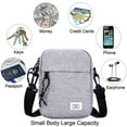 thumbnail image 2 of Mini Crossbody Bag for Men, Messenger Bag Shoulder Bag Sling Bag Passport - Gray, 2 of 7