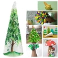 thumbnail image 3 of 12Pcs Craft Foam Cones White Polystyrene Cones DIY Home Project Christmas Tree for Party, Children Kids, Table Centerpiece 20cm, 3 of 13